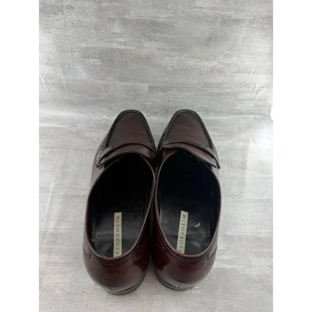 Florsheim Men Brown Leather Apron Toe Slip On Loafers Dress Shoes Sz 14D